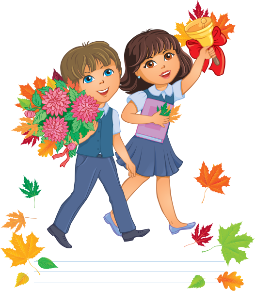 Ученик и ученица вектор