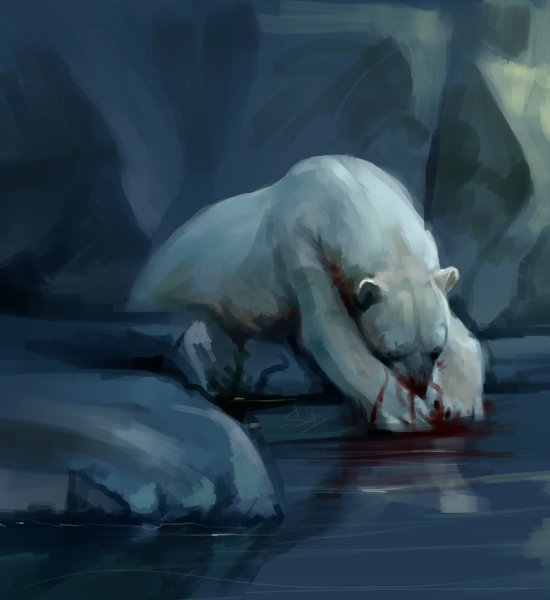 Белый медведь арты