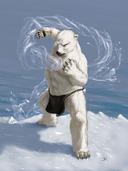 Злой белый медведь