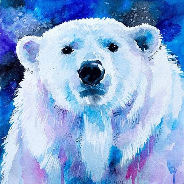 Белый медведь арт