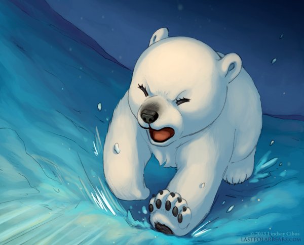 Белый Медвежонок арт