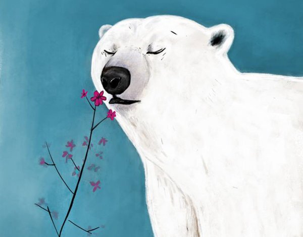 Белый медведь иллюстрация