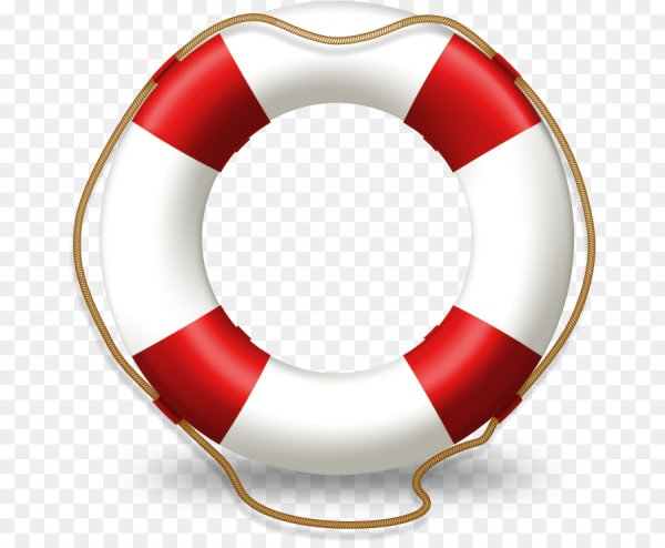 Спасательный круг на белом фоне