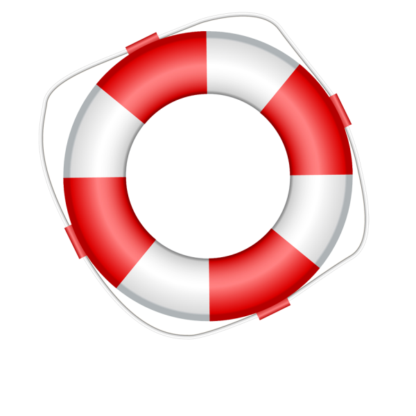 Спасательный круг на белом фоне