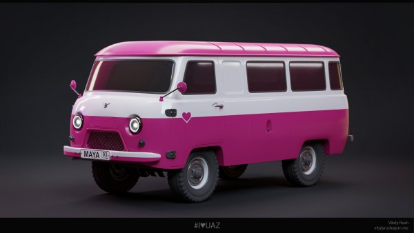 Розовый УАЗ Буханка