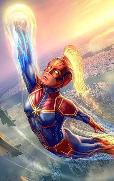 Капитан Марвел арт