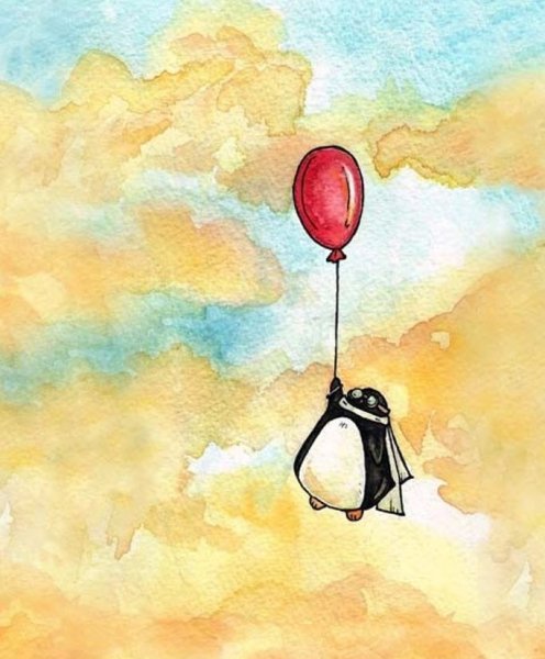 Иллюстрации с воздушными шарами