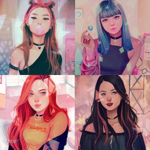 Фан арт Блэк Пинк