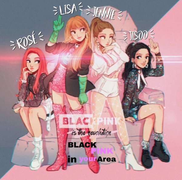 Блэк Пинк арт вся группа