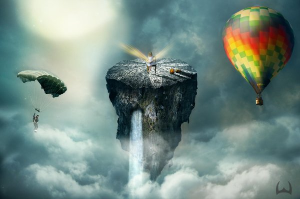 Воздушный шар арт фэнтези