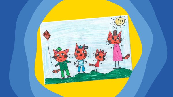 Три кота нарисовать