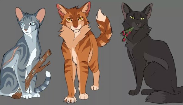 Коты Воители Остролистая Львиносвет и Воробей