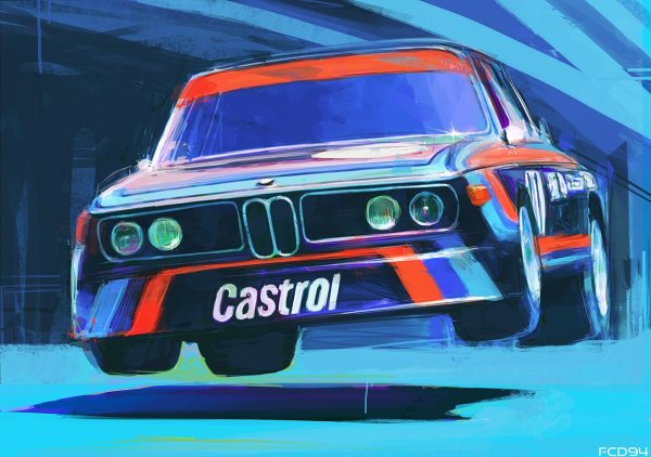 Постер арт BMW автомобиль