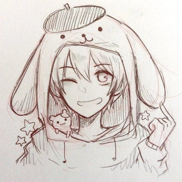 Аниме рисунки карандашом