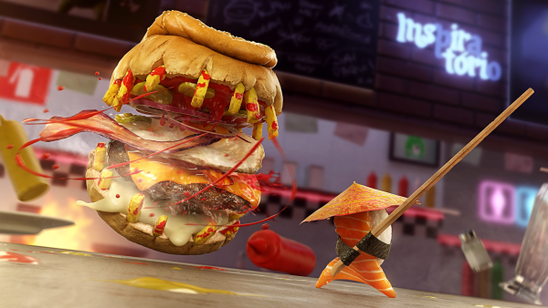 Креативная реклама бургера