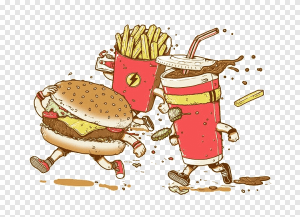 Фаст фуд мультяшный