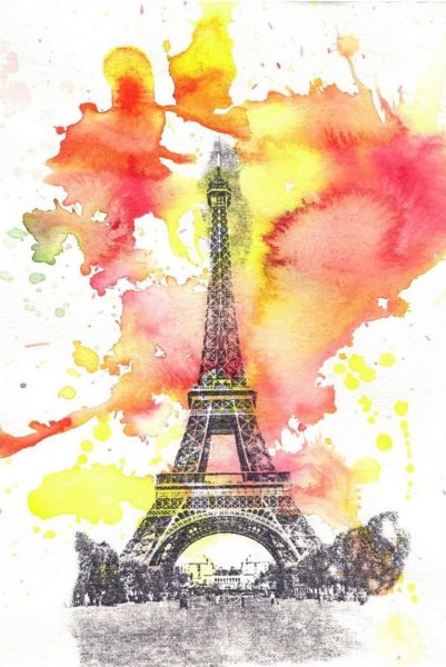 Эльфиева башня акварель