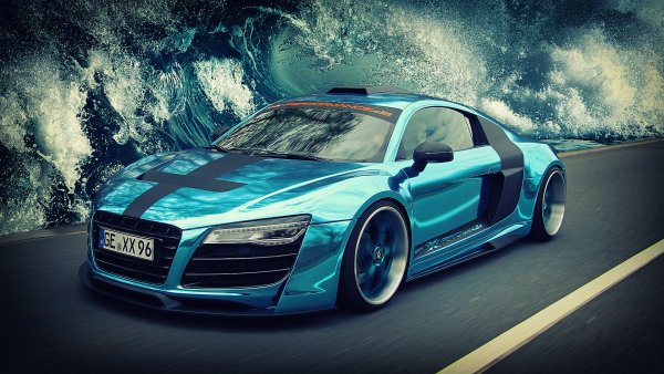 Audi r8 неон