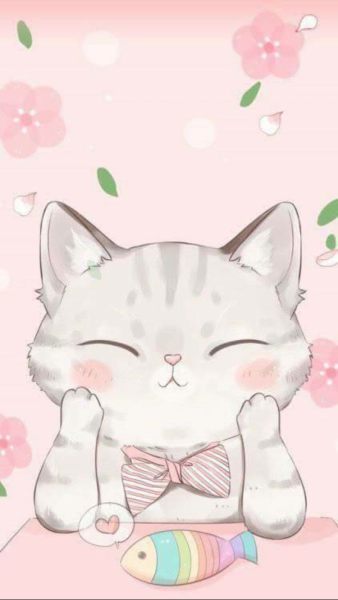 Милый котик арт