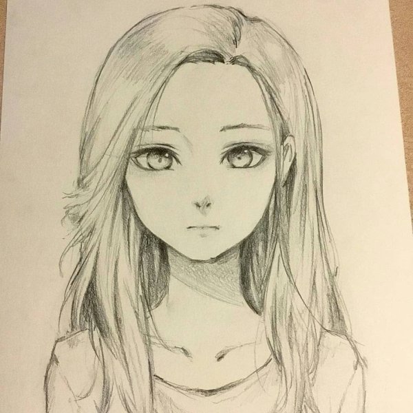 Аниме рисунки для срисовки карандашом