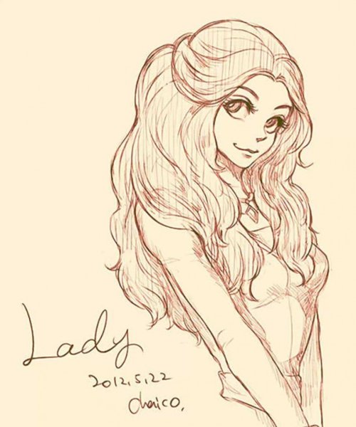 Картинки для срисовки девушки