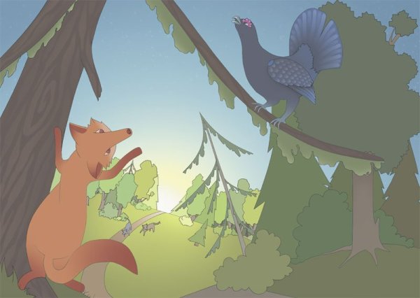 Лиса и тетерев