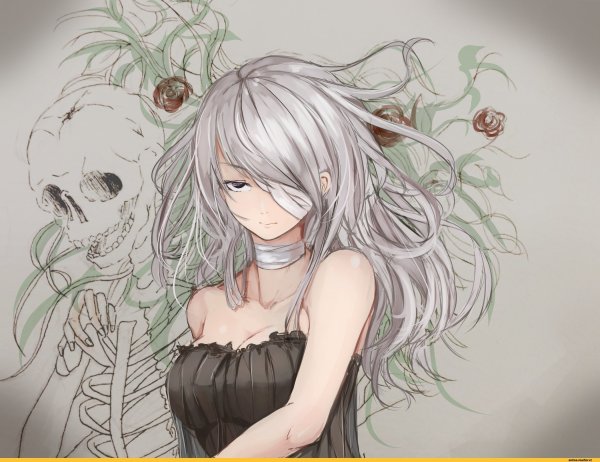 Аниме девушка с пепельными волосами