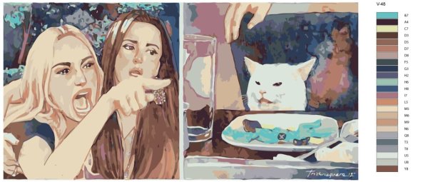 Мем с котом и двумя женщинами