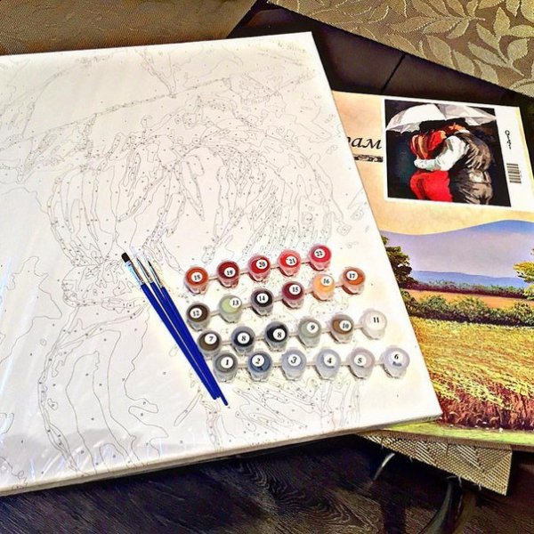 Рисунки красками по номерам