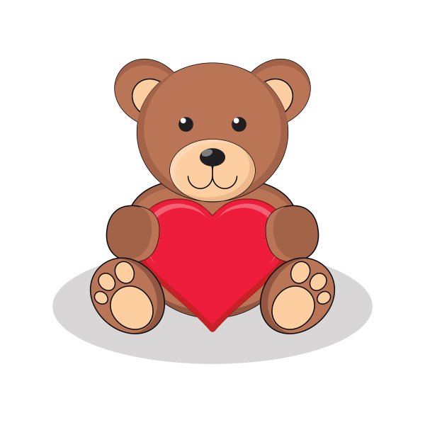 Мишка с сердечком в лапах