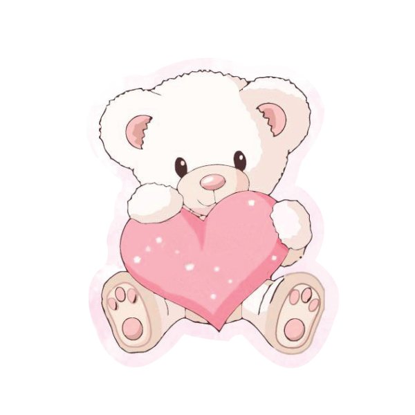 Мишка с сердечком рисунок