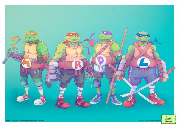 Черепашки ниндзя Донателло и Микеланджело