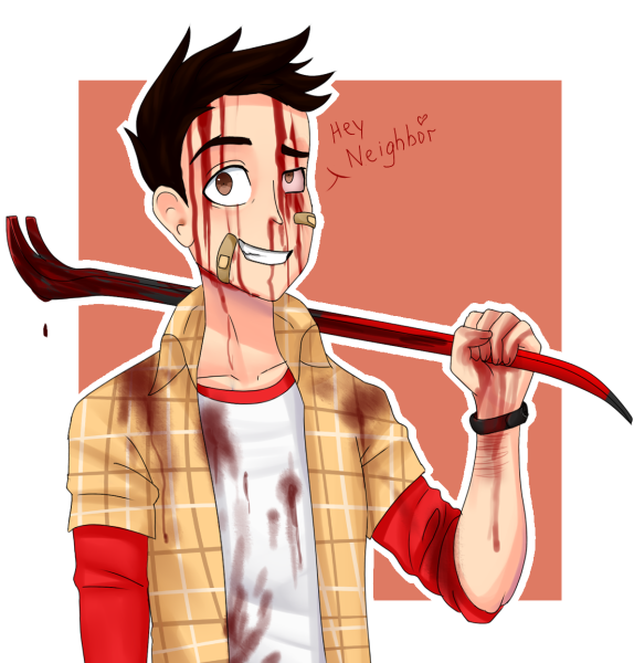 Привет сосед арт главный герой