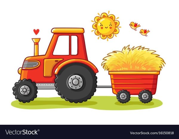 Трактор с телегой для малышей