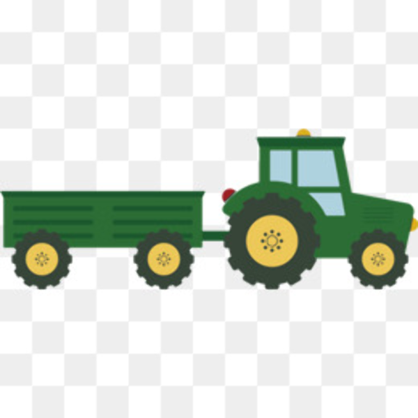 Трактор с прицепом вектор