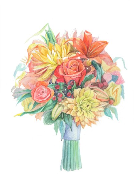 Букет рисунок