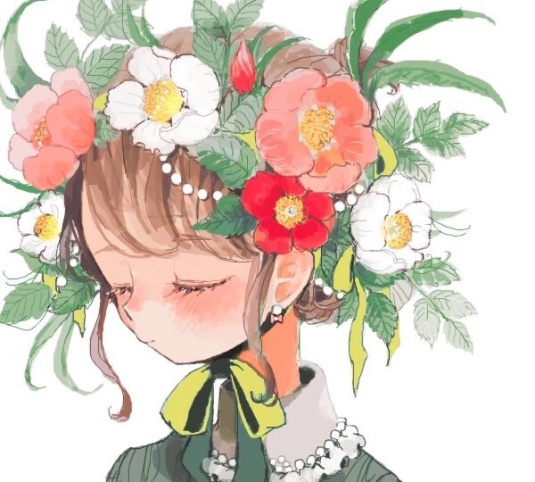 Цветочный венок аниме