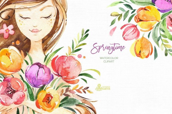 С днем матери акварель