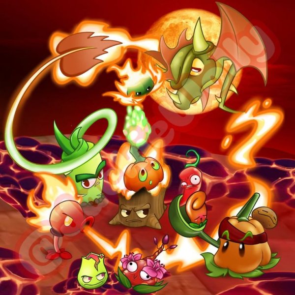 PVZ 2 Огненный Горохострел