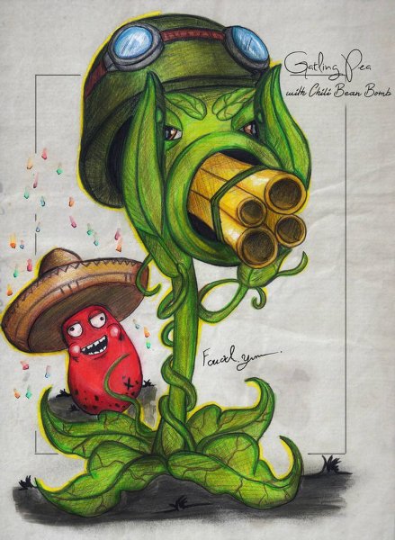 PVZ Peashooter Art