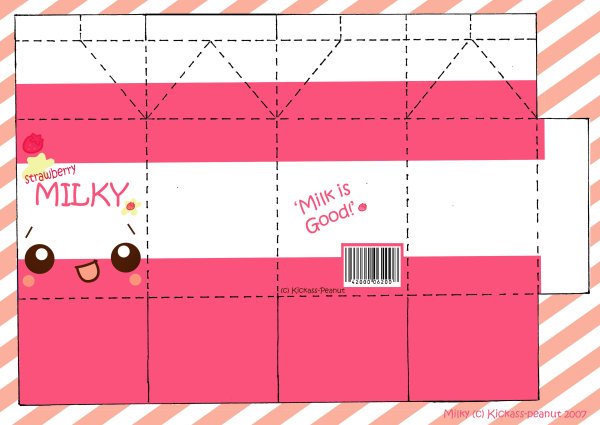 Коробочка молока из бумаги