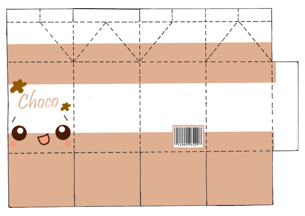 Развертка коробки молока