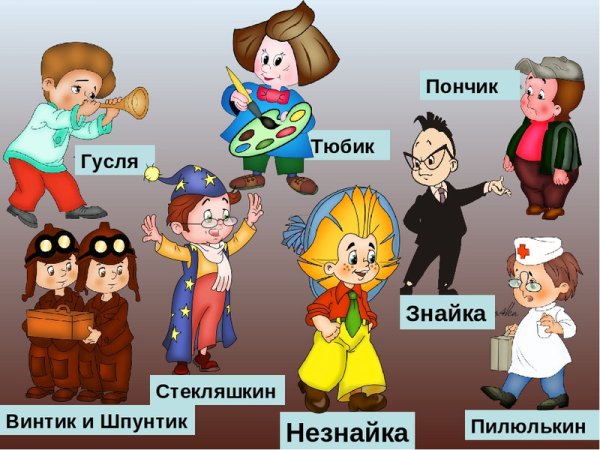 Главные герои Незнайки