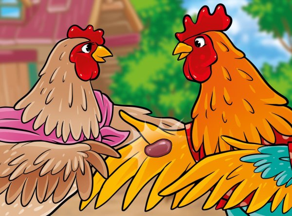 Петушок и бобовое зернышко Курочка