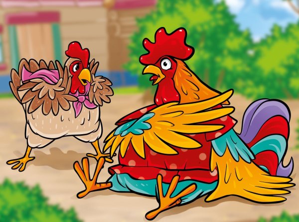 Петушок и бобовое зернышко сказка