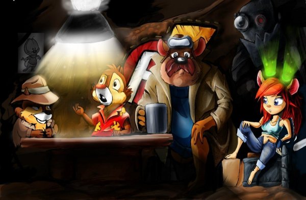 Чип и Дейл спешат на помощь аниме