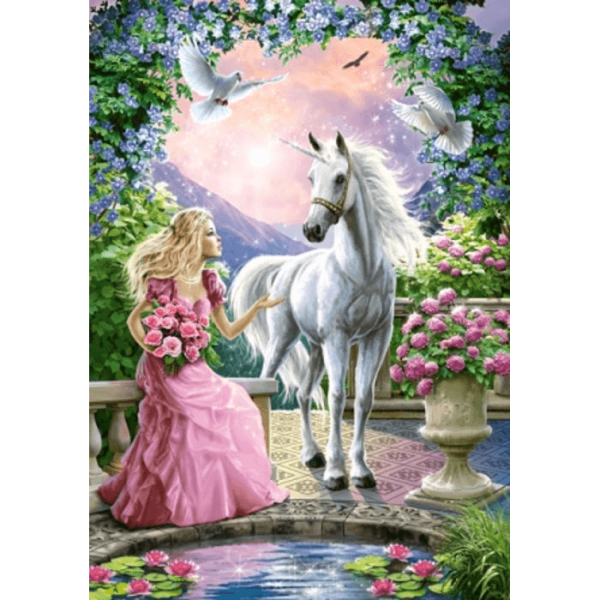 Пазл девушка с волком Castorland