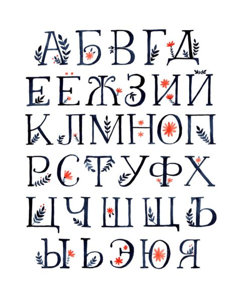 Шрифты алфавит