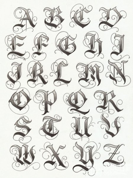 Красивые буквы для тату