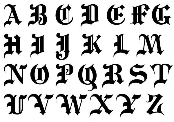 Готическая письменность Готический шрифт